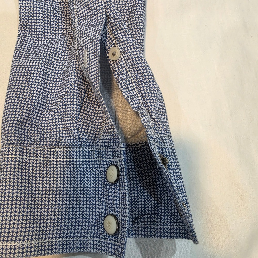 American Eagle Button Down Men Medium Blue Excellent Western Pearl Snap Shirt - Picture 4 of 10